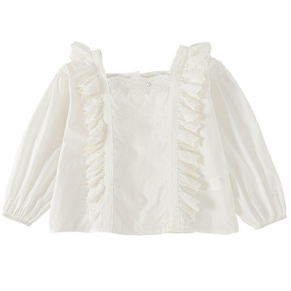 Stílusos, hosszú ujjú gyermekblúz lányoknak