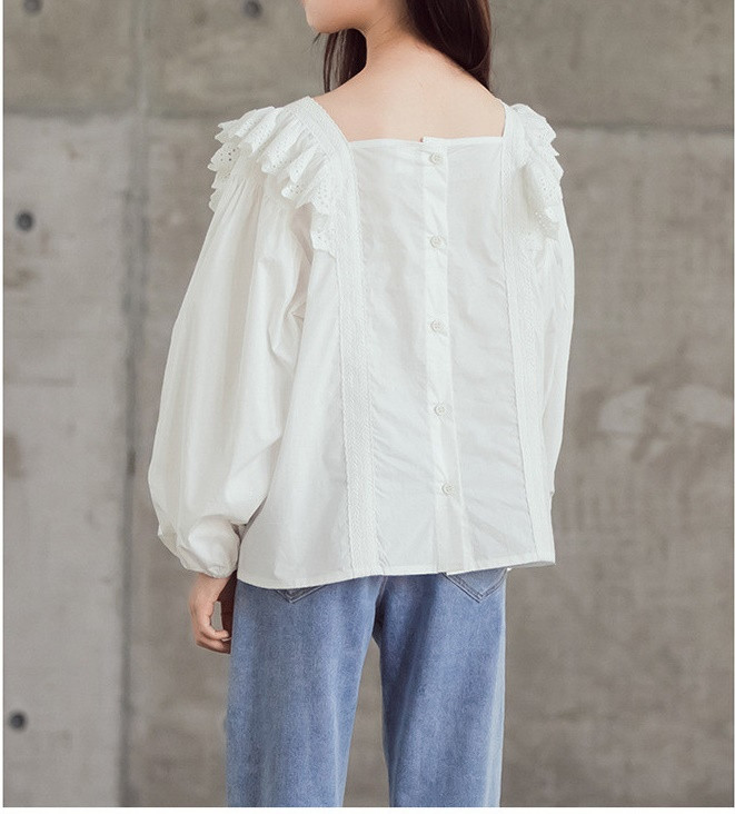 Stílusos, hosszú ujjú gyermekblúz lányoknak