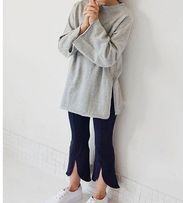 Casual παιδική μπλούζα για κορίτσια με οβάλ ντεκολτέ