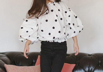 Модерна детска блуза с дълъг ръкав и овално деколте