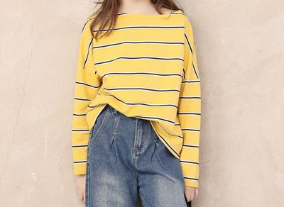 Alkalmi gyerek csíkos blúz lányoknak ovális nyakkivágással