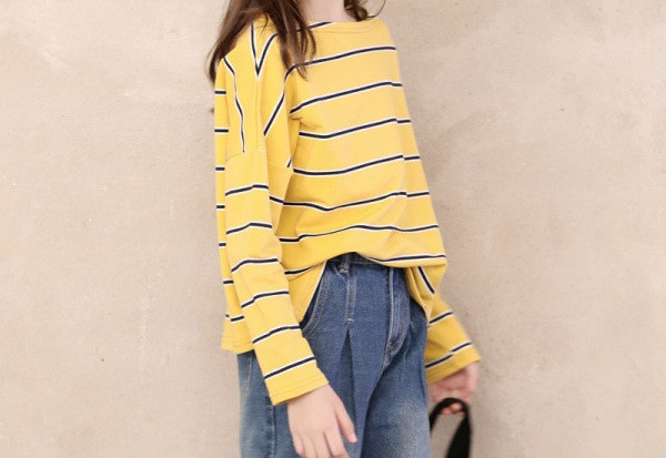 Alkalmi gyerek csíkos blúz lányoknak ovális nyakkivágással