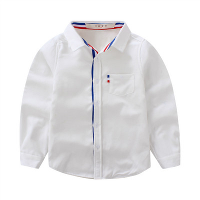 Mūsdienīgs bērnu krekls zēniem ar klasisku apkakli