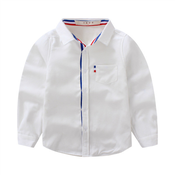 Mūsdienīgs bērnu krekls zēniem ar klasisku apkakli