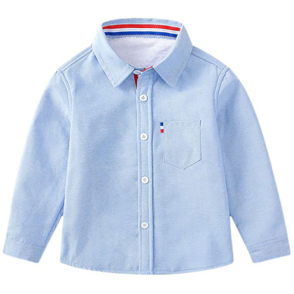 Mūsdienīgs bērnu krekls zēniem ar klasisku apkakli