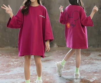 Детска актуална блуза за момичета с апликация