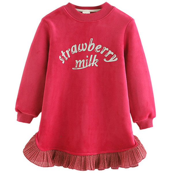 Modern gyerekblúz ovális nyakkivágással és felirattal