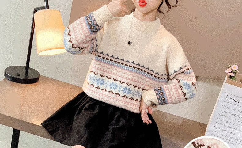 Moderna dječja bluza s uzorkom i dugim rukavima