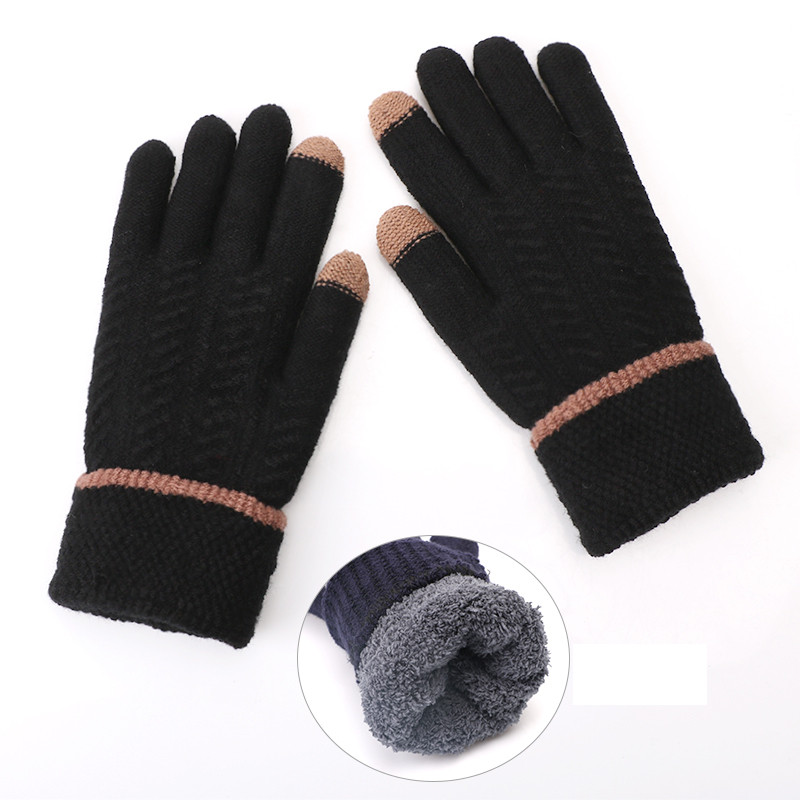 Γυναικεία πλεκτά γάντια με χριστουγεννιάτικα μοτίβα