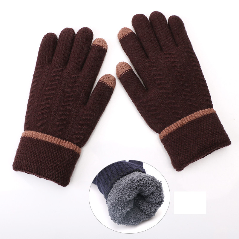 Γυναικεία πλεκτά γάντια με χριστουγεννιάτικα μοτίβα