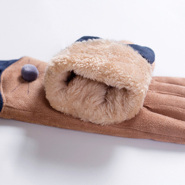 Női meleg kesztyű 3D elemmel