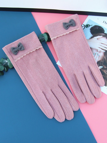 Γυναικεία γάντια casual με κορδέλα-δύο μοντέλα