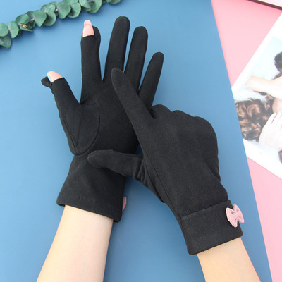 Alkalmi női kesztyű szalaggal-két modell