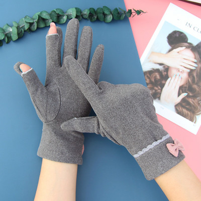 Alkalmi női kesztyű szalaggal-két modell