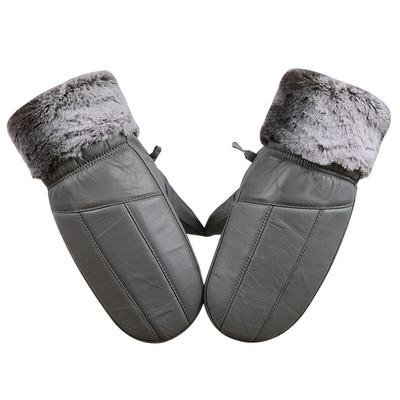 Uniszex bőrkesztyű meleg béléssel