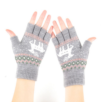 Πλεκτά γάντια με χριστουγεννιάτικα μοτίβα
