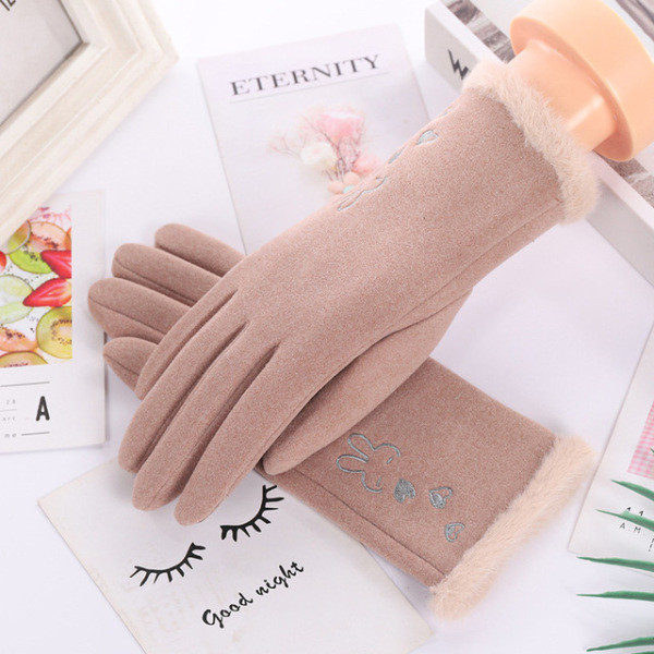 Női meleg bársony és pehelykesztyű