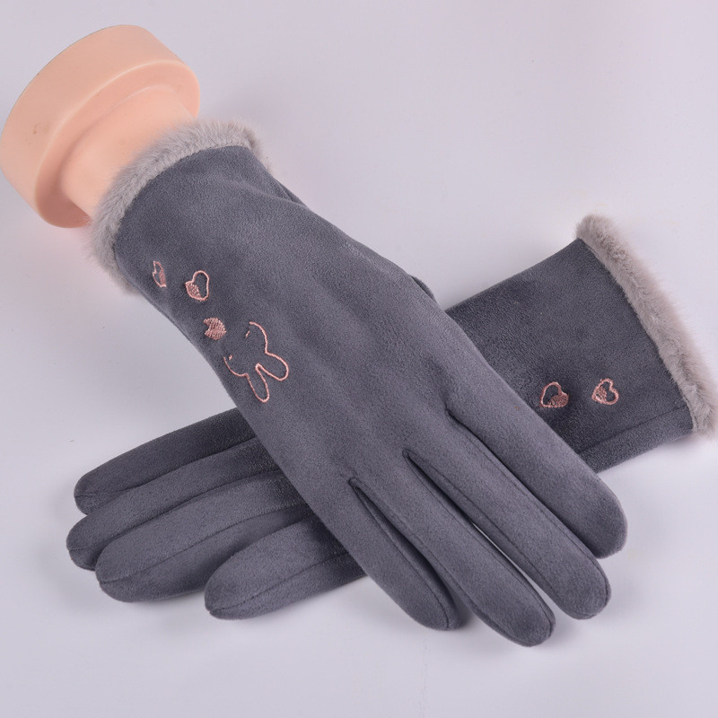 Női meleg bársony és pehelykesztyű