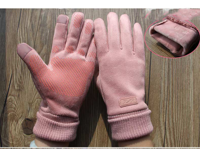 Γυναικεία γάντια σουέτ με γούνα - διάφορα μοντέλα