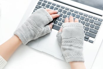 Дамски ръкавици от кадифе - без пръсти