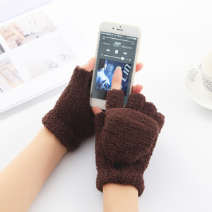 Ζεστά μαλακά γάντια με κοψίματα