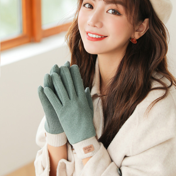 Női meleg kesztyű széles gumival