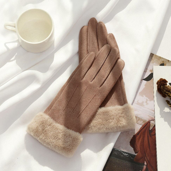 Дамски ежедневни велурени ръкавици - няколко модела