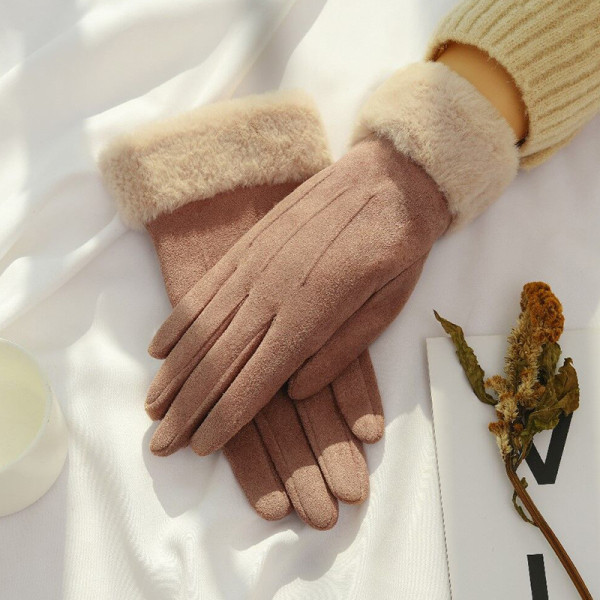 Női alkalmi velúr kesztyű - többféle modell