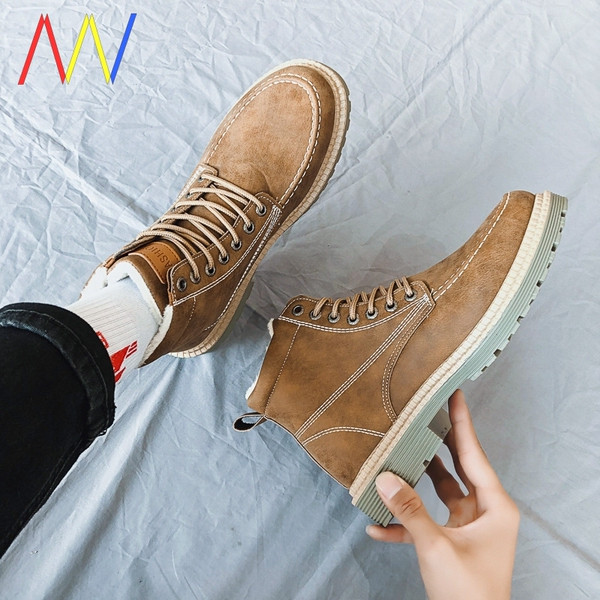 Alkalmi férfi téli csizma meleg béléssel