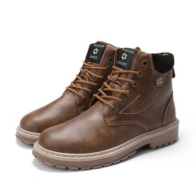 Férfi téli csizma fűzővel