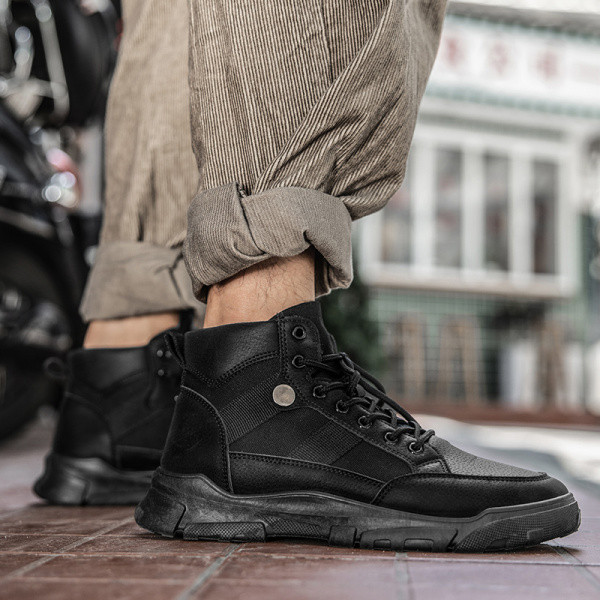 Új fűzős férfi téli cipő modell