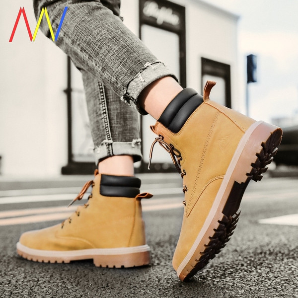 Férfi téli alkalmi csizma fűzővel