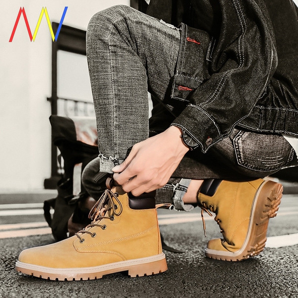 Férfi téli alkalmi csizma fűzővel