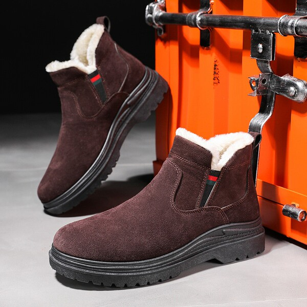 Férfi téli velúr cipő puha párnázással