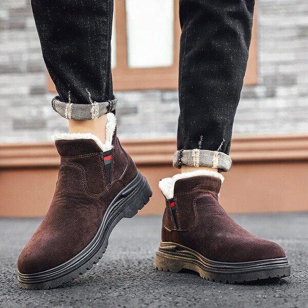 Férfi téli velúr cipő puha párnázással