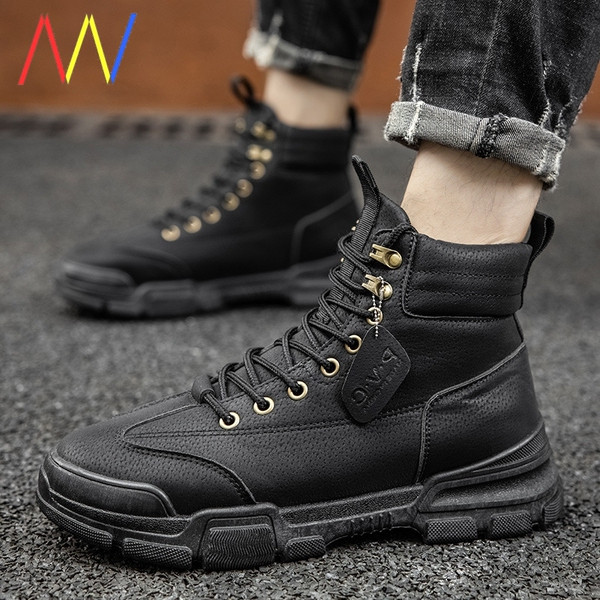 Meleg téli férfi csizma durva talppal