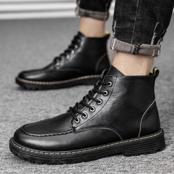 Retro stílusú férfi bőrcipő fűzős