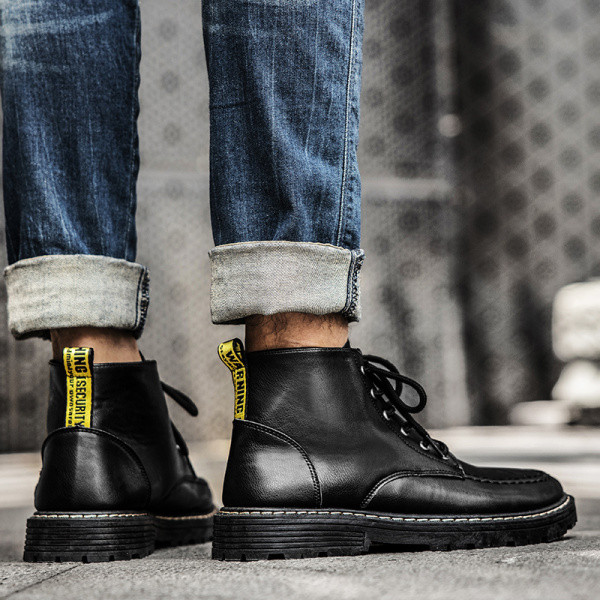 Retro stílusú férfi bőrcipő fűzős