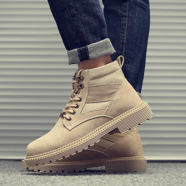 Férfi téli cipő fűzővel és lapos talppal