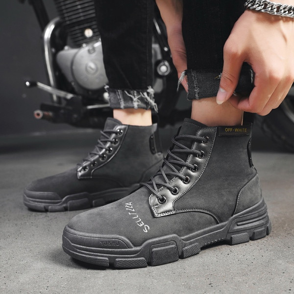 Lapos talpú férfi téli csizma