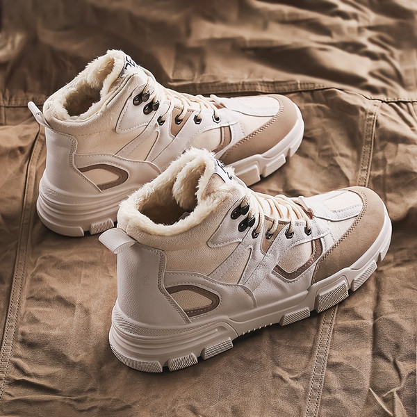 Téli csizma durva talppal és meleg béléssel