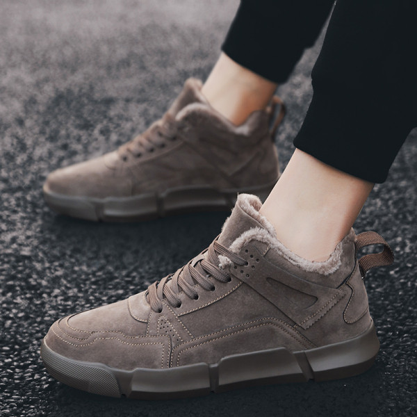 Eco velúrból készült alkalmi cipő meleg béléssel