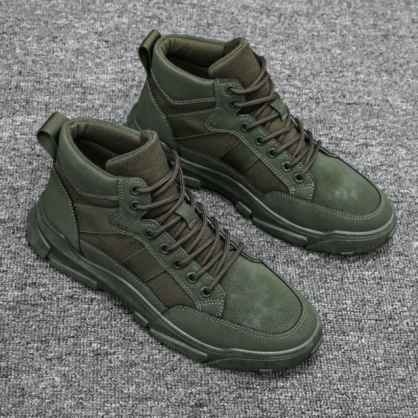 Öko velúrból készült férfi téli csizma fűzős