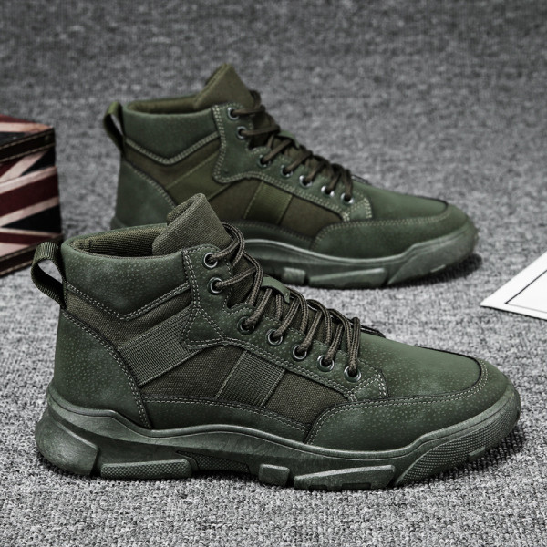 Öko velúrból készült férfi téli csizma fűzős