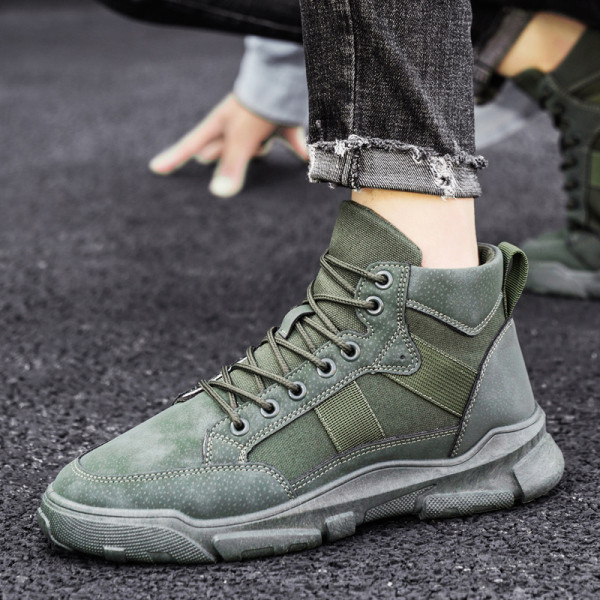 Öko velúrból készült férfi téli csizma fűzős