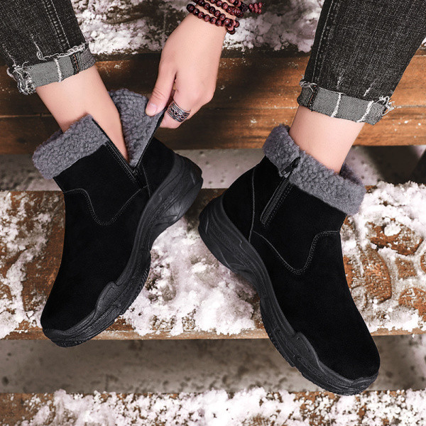 Téli csizma meleg béléssel és cipzárral