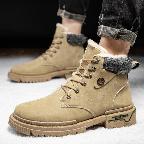 Férfi téli cipő meleg béléssel és fűzővel