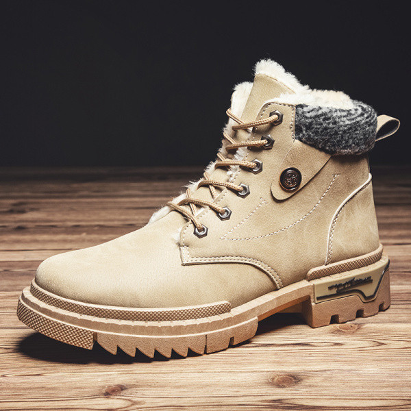 Férfi téli cipő meleg béléssel és fűzővel