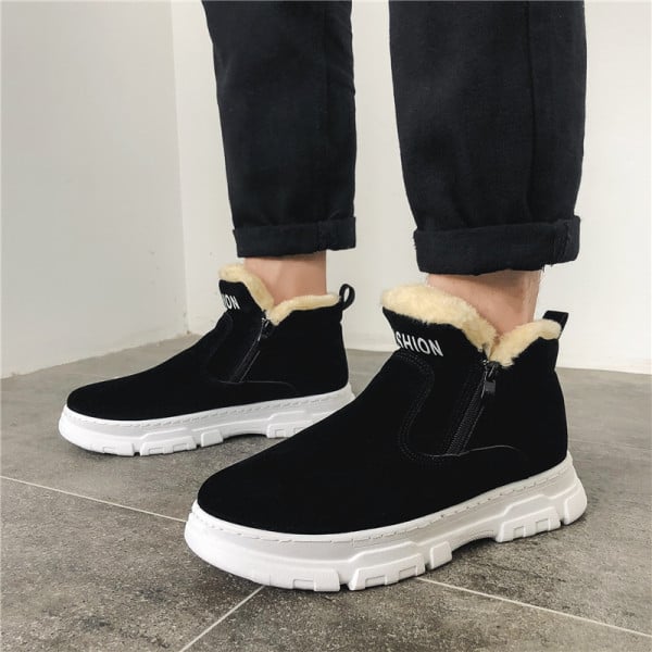 Férfi téli cipő meleg béléssel és cipzárral