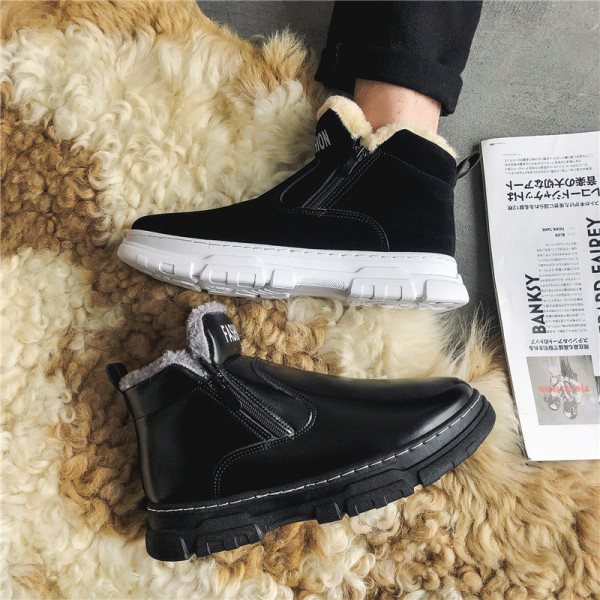 Férfi téli cipő meleg béléssel és cipzárral